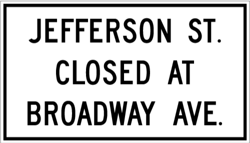 TC-67 Street Section Closed